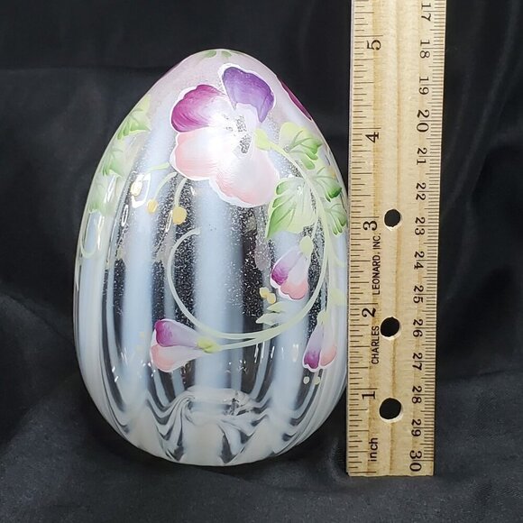 Fenton Art Glass Hand Painted Egg Limited Edition French Opalescent Milk glass - Picture 11 of 16